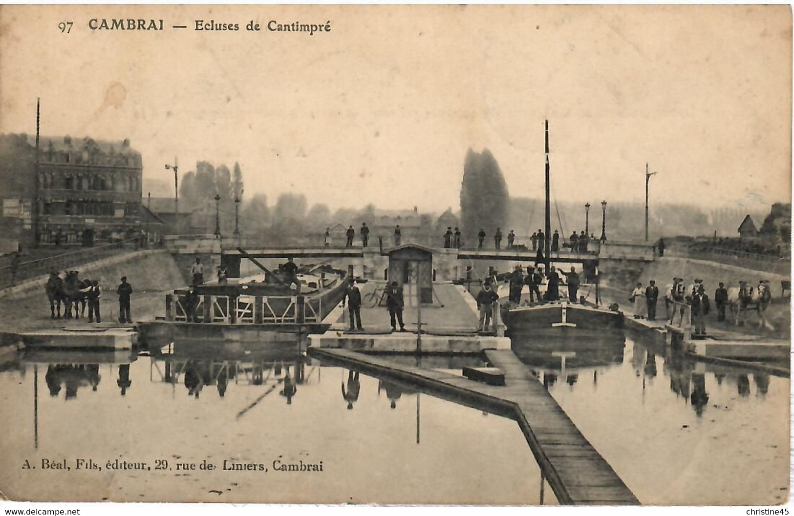 PENICHE       CAMBRAI  ECLUSES DE CANTIMPRE - Chiatte, Barconi