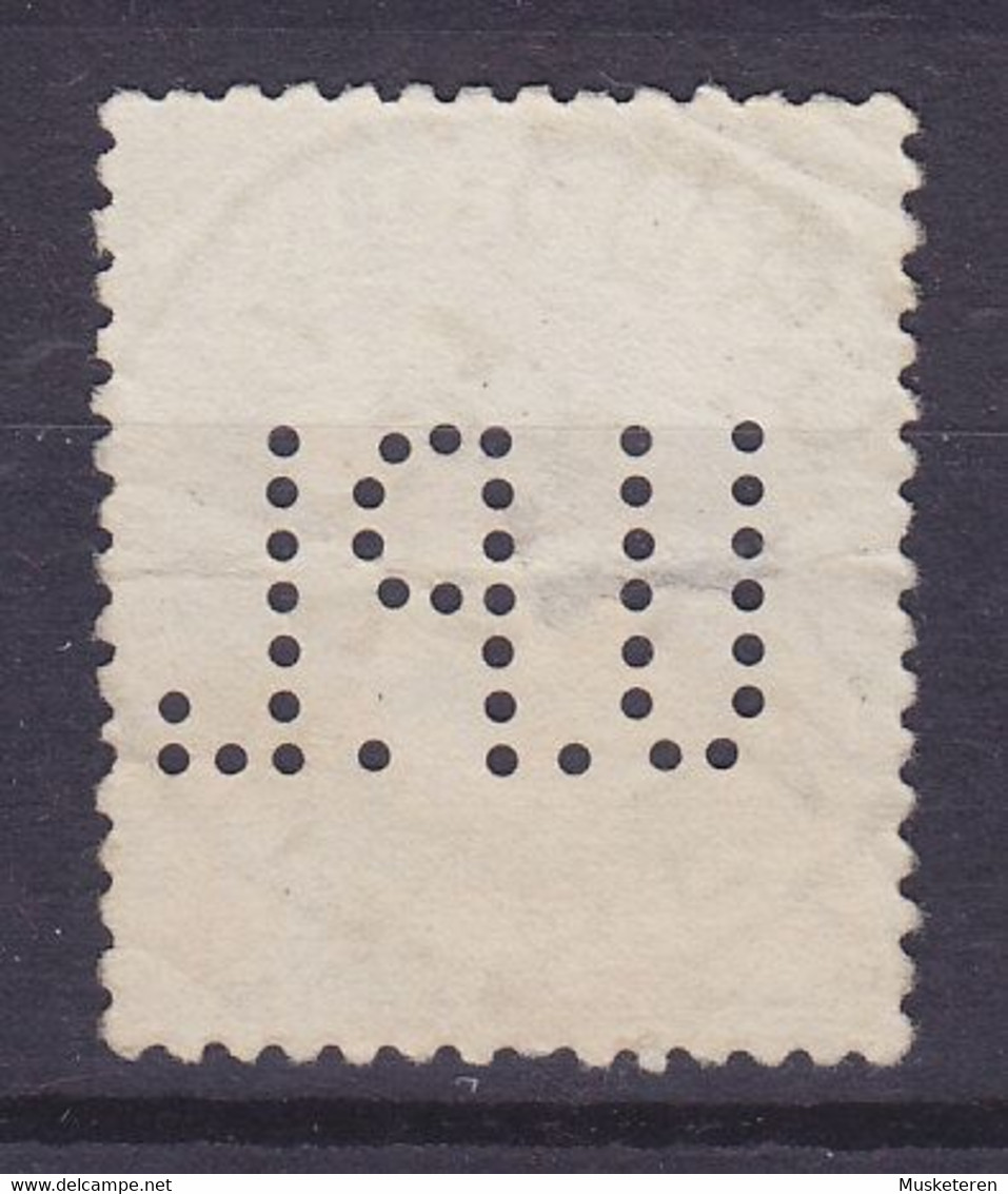 Belgium Perfin Perforé Lochung 'U.P.L.' Mi. 72, 20c. Leopold II. Stamp HAREN (Nord) Cds. (2 Scans) - 1909-34