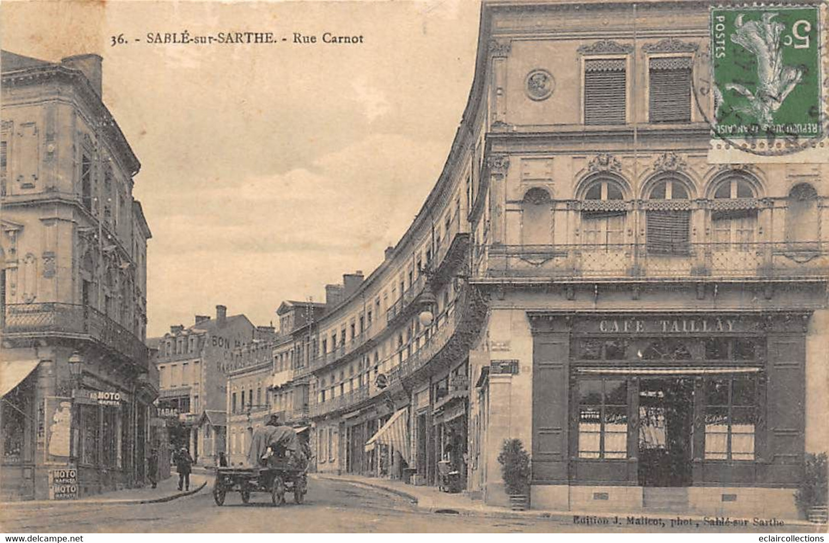 Sablé Sur Sarthe          72               Rue Carnot  .  Café Taillay       (voir Scan) - Sable Sur Sarthe