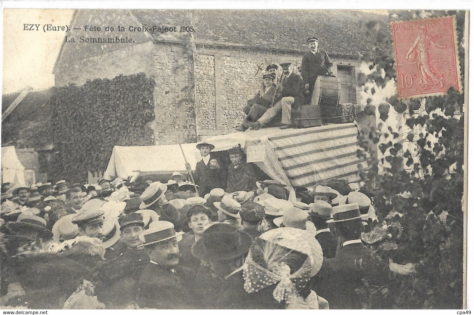 27  EZY  FETE  DE  LA  CROIX  - PAJEOT  1905  LA  SOMNAMBULE - Otros & Sin Clasificación