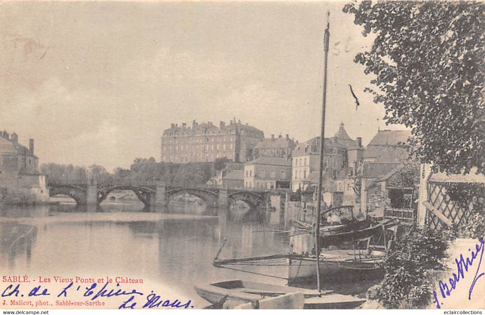 Sablé Sur Sarthe          72         Les Vieux Ponts Et Le Château           (voir Scan) - Sable Sur Sarthe