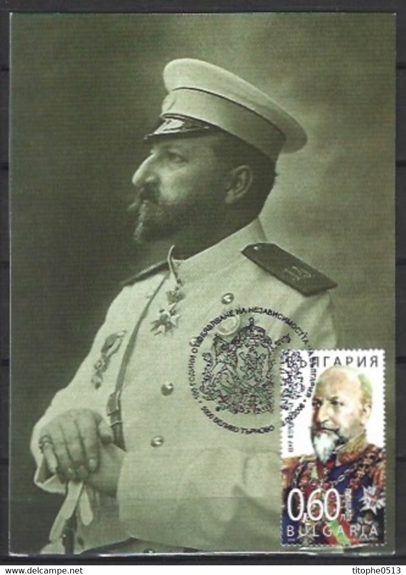 BULGARIE. Timbre Issu Du BF 248 Sur Carte Maximum De 2008. Tsar Ferdinand De Bulgarie. - Lettres & Documents