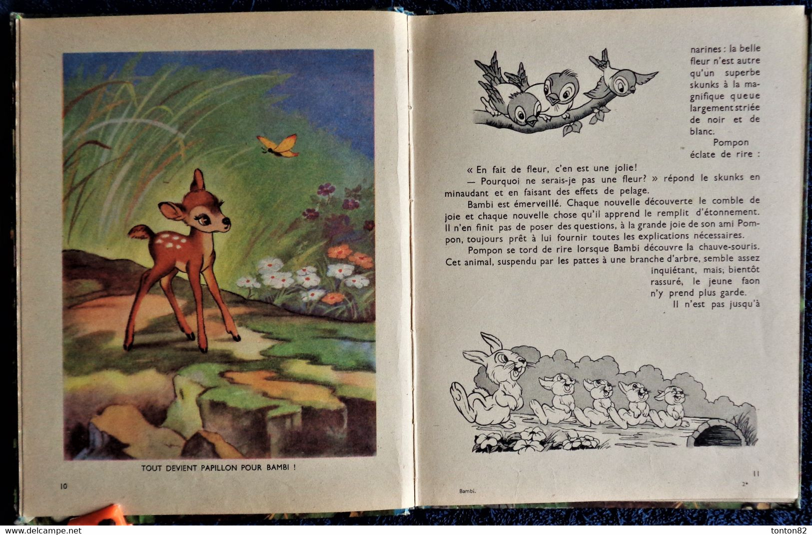 Walt Disney - BAMBI D'après Félix Salten  - HACHETTE - ( 1948 )- ( Très Belles Illustrations ) . - Ideal Bibliotheque