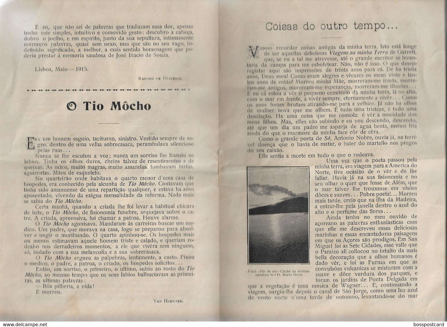 Horta - Faial - Pico -  Jornal Revista O Arauto Nº 9 De 1 De Junho De 1915 - Açores - Portugal (danificada) - Allgemeine Literatur