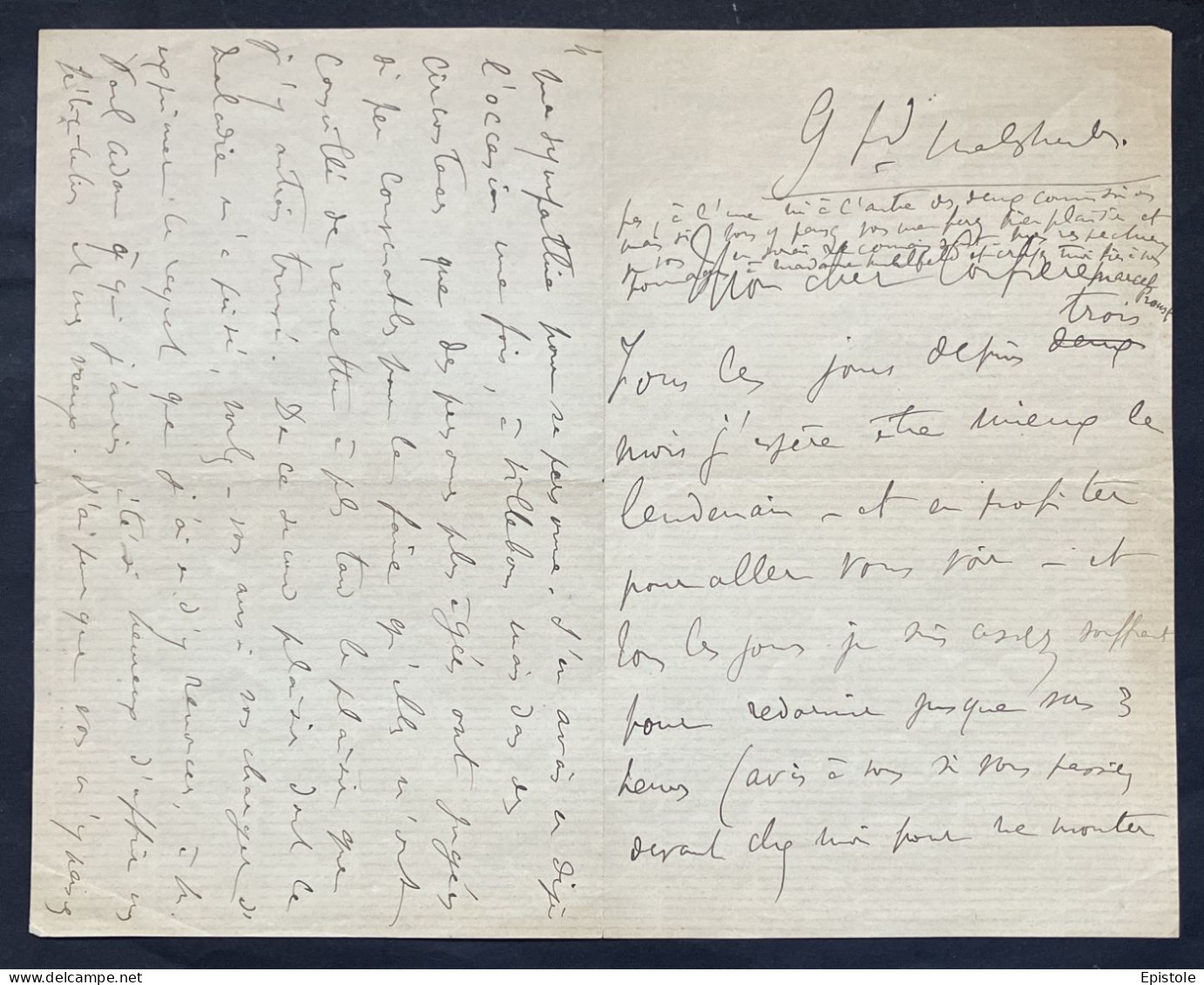 Marcel PROUST – Lettre Autographe Signée – Son Duel - écrivain Paul Adam - 1897 - Schriftsteller