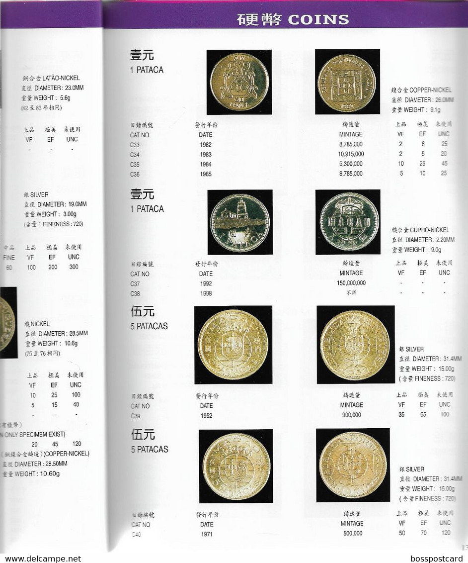 Macau - Illustrated Catalogue Of Macau Currency, 1999 Numismatics Notaphilia Numismática Notafilia Macao Portugal China - Andere & Zonder Classificatie