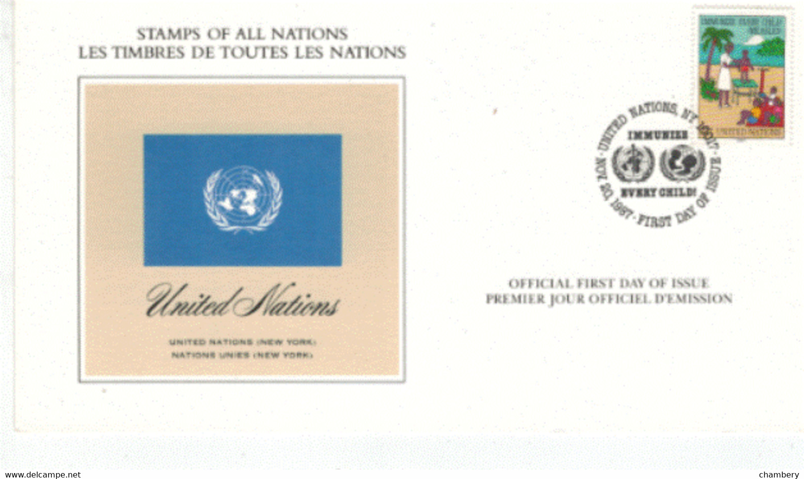 Nations-Unies - "Vaccinez Tous Les Enfants" - 1er Jour Oblitéré N° 510 De 1987 - Storia Postale