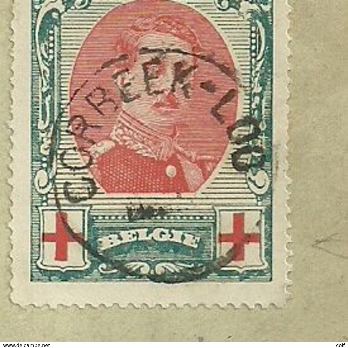132+152 Op Brief Met Cirkelstempel Zonder Datummiden (muet)  CORBEEK-LOO - 1918 Rode Kruis
