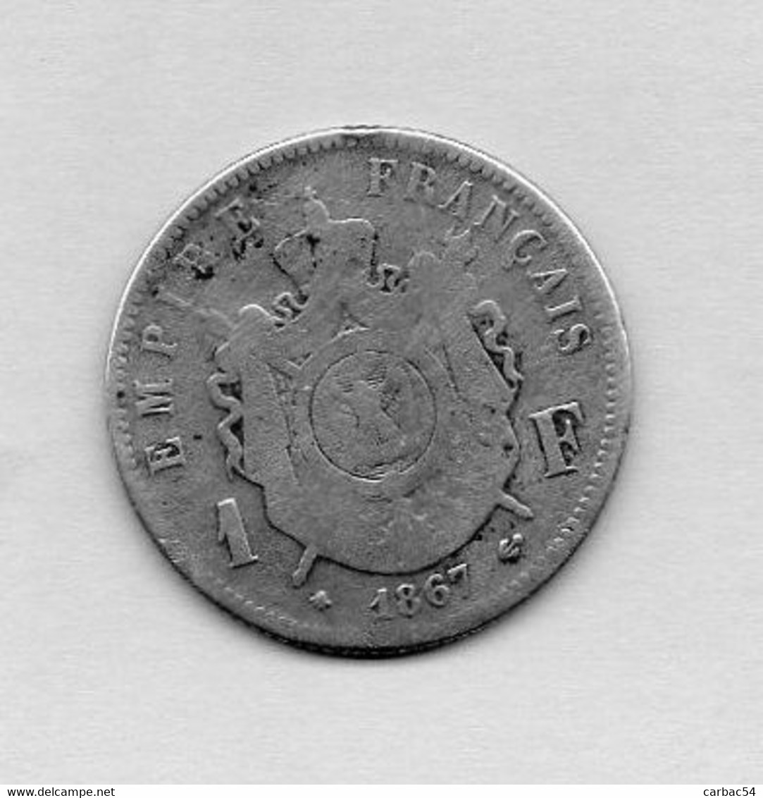 Napoléon III 1F Argent 1867 - 1 Franc