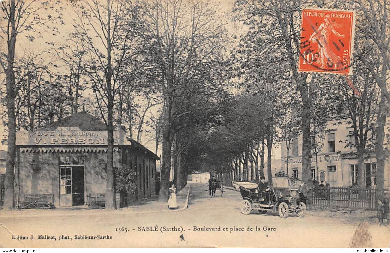 Sablé Sur Sarthe          72        Boulevard Et Place De La Gare.  Restaurant  Person                   (voir Scan) - Sable Sur Sarthe