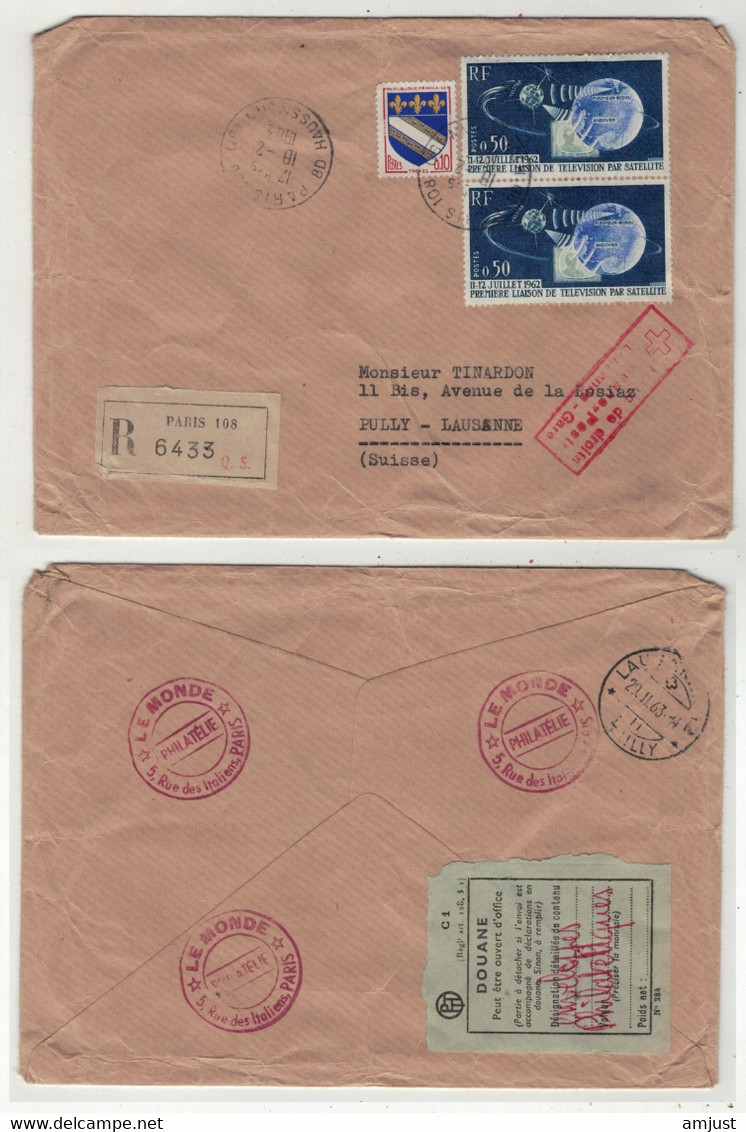 France // 1960-1969 // Lettre Recommandée Pour La Suisse 1963 - Covers & Documents