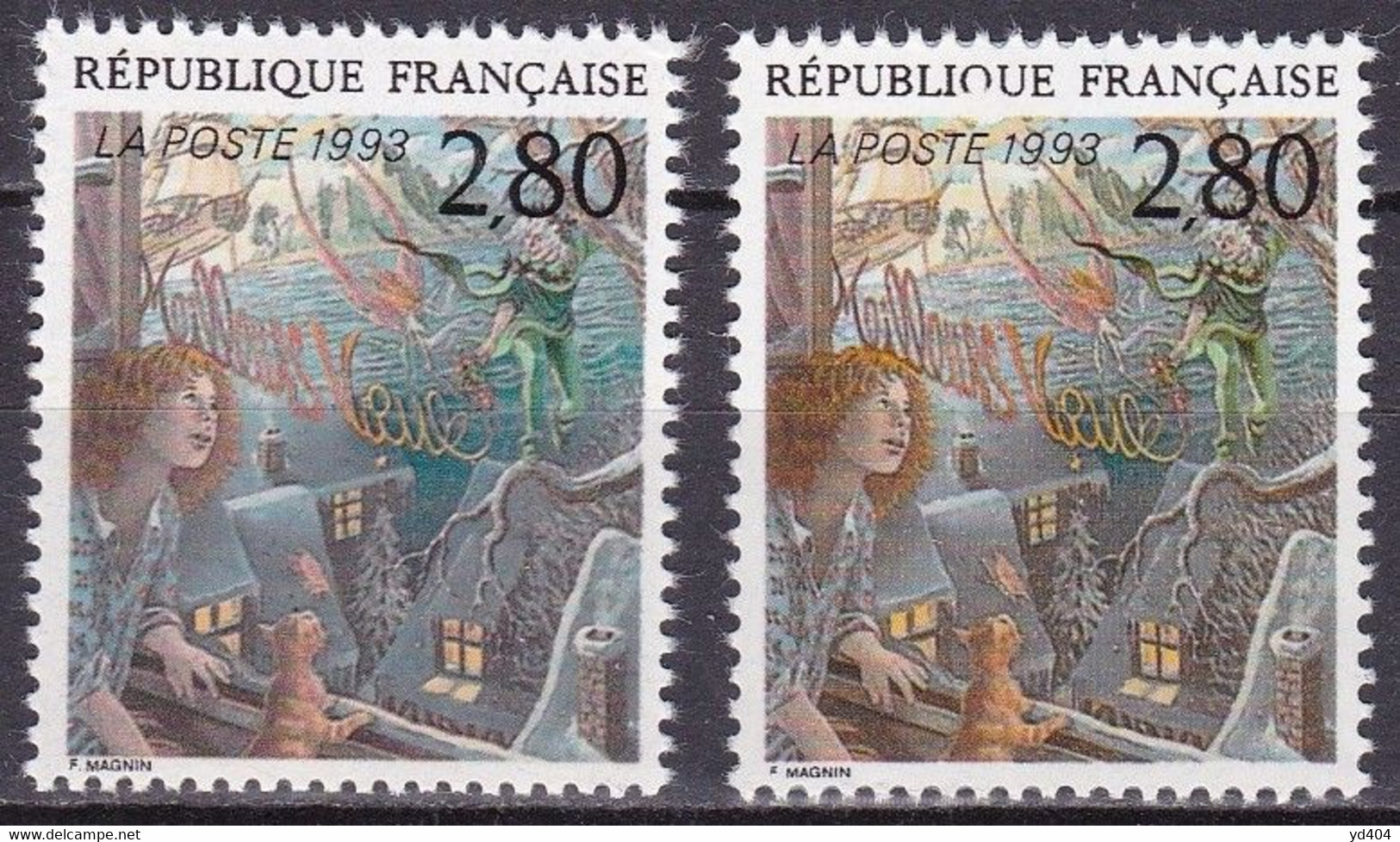 FR7616- FRANCE – 1993 – PLEASURE OF WRITING - Y&T # 2845(x2) MNH - Unused Stamps