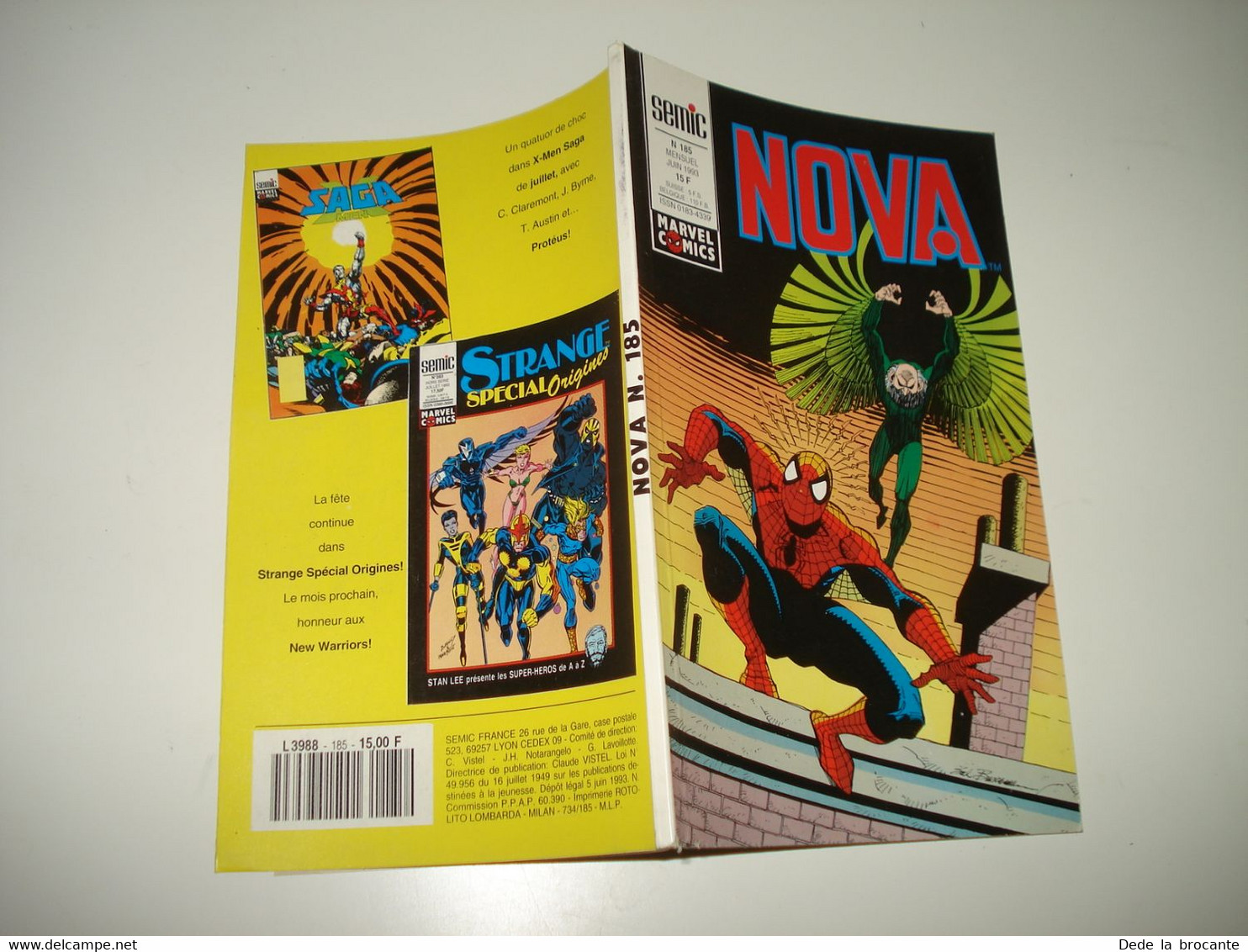 C22 / Marvel Comics  NOVA  N° 185  SEMIC éditions - Juin  1993  - Comme Neuf - Nova