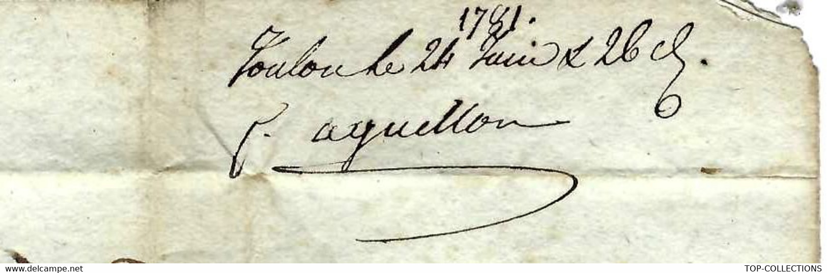 1781 NAVIGATION NEGOCE ACHAT D'UN NAVIRE  CAPITAINE Sign. De Toulon Aguillon Pour Son Cousin Lajard à Marseille - ... - 1799