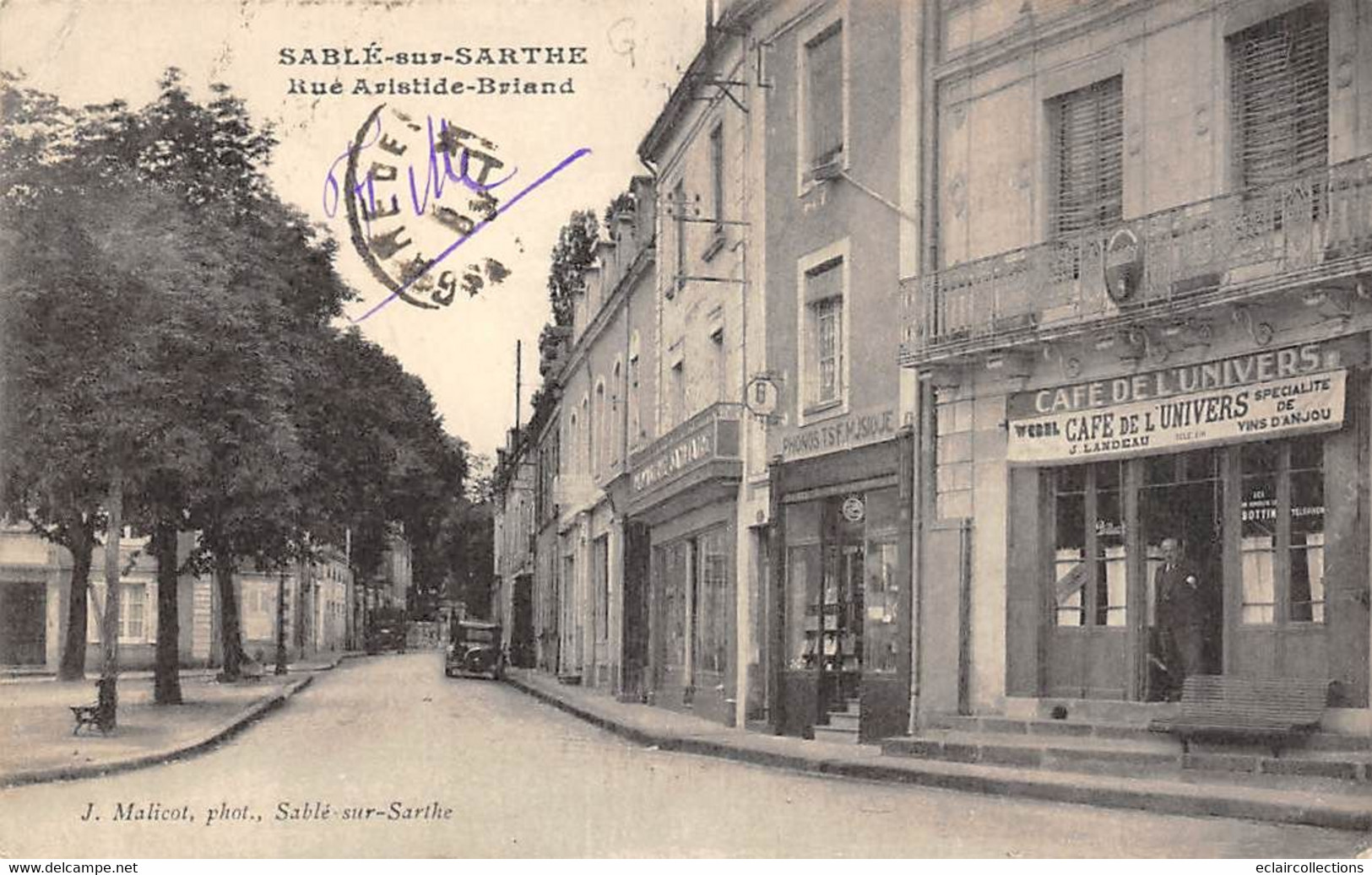 Sablé Sur Sarthe          72              Rue Aristide Briand . Café De L'Univers              (voir Scan) - Sable Sur Sarthe