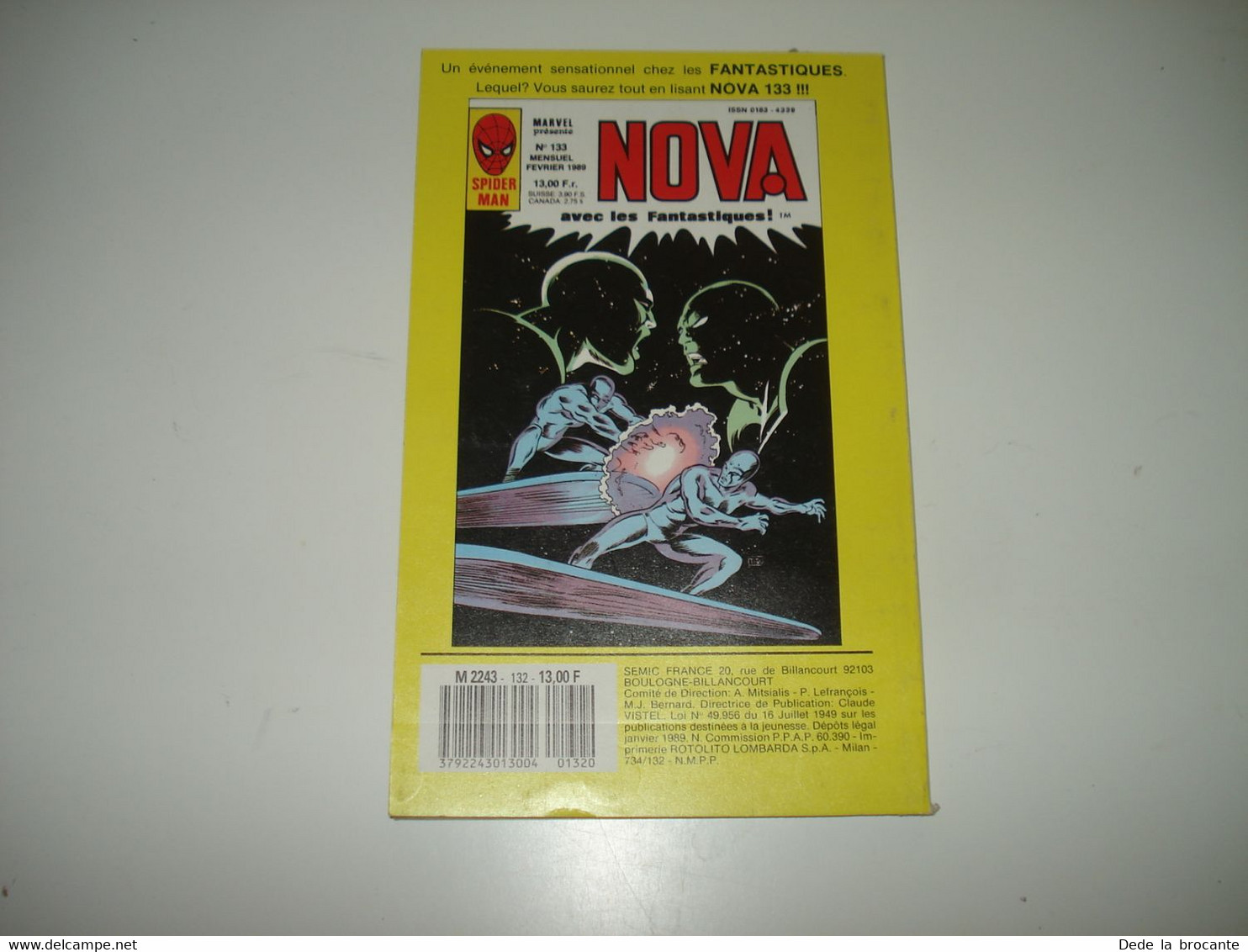 C22 / Spider Man Marvel Présente  NOVA  N° 132  SEMIC  Janvier  1989 Comme Neuf - Nova