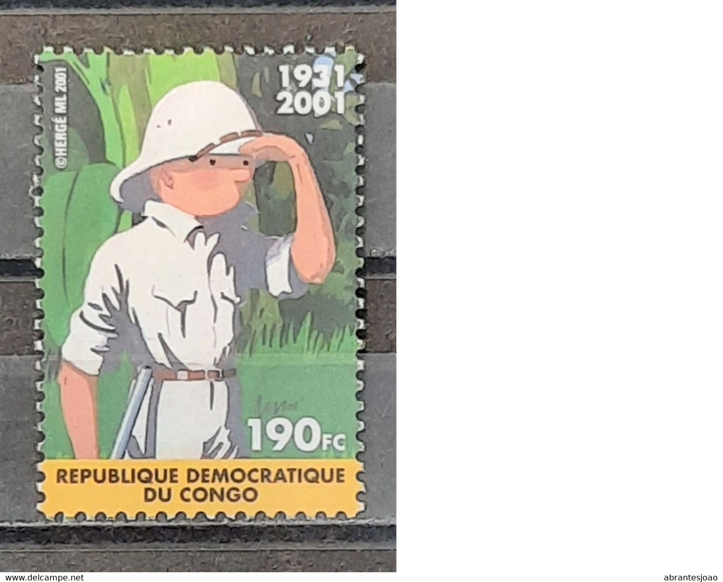 2001 - Democratic Republic Of Congo - MNH - Tintin In Africa  - 1 Stamp - Otros & Sin Clasificación