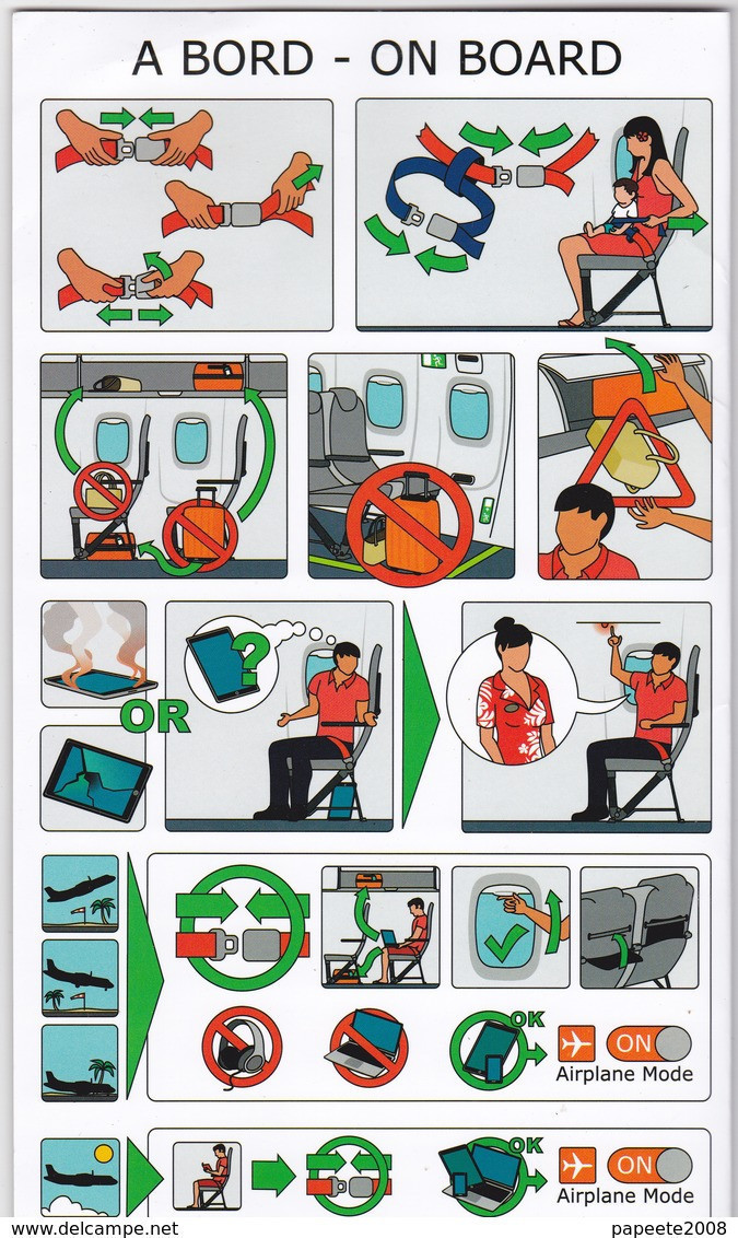 Air Tahiti / Consignes De Sécurité / Safety Card - Novembre 2017 - Safety Cards