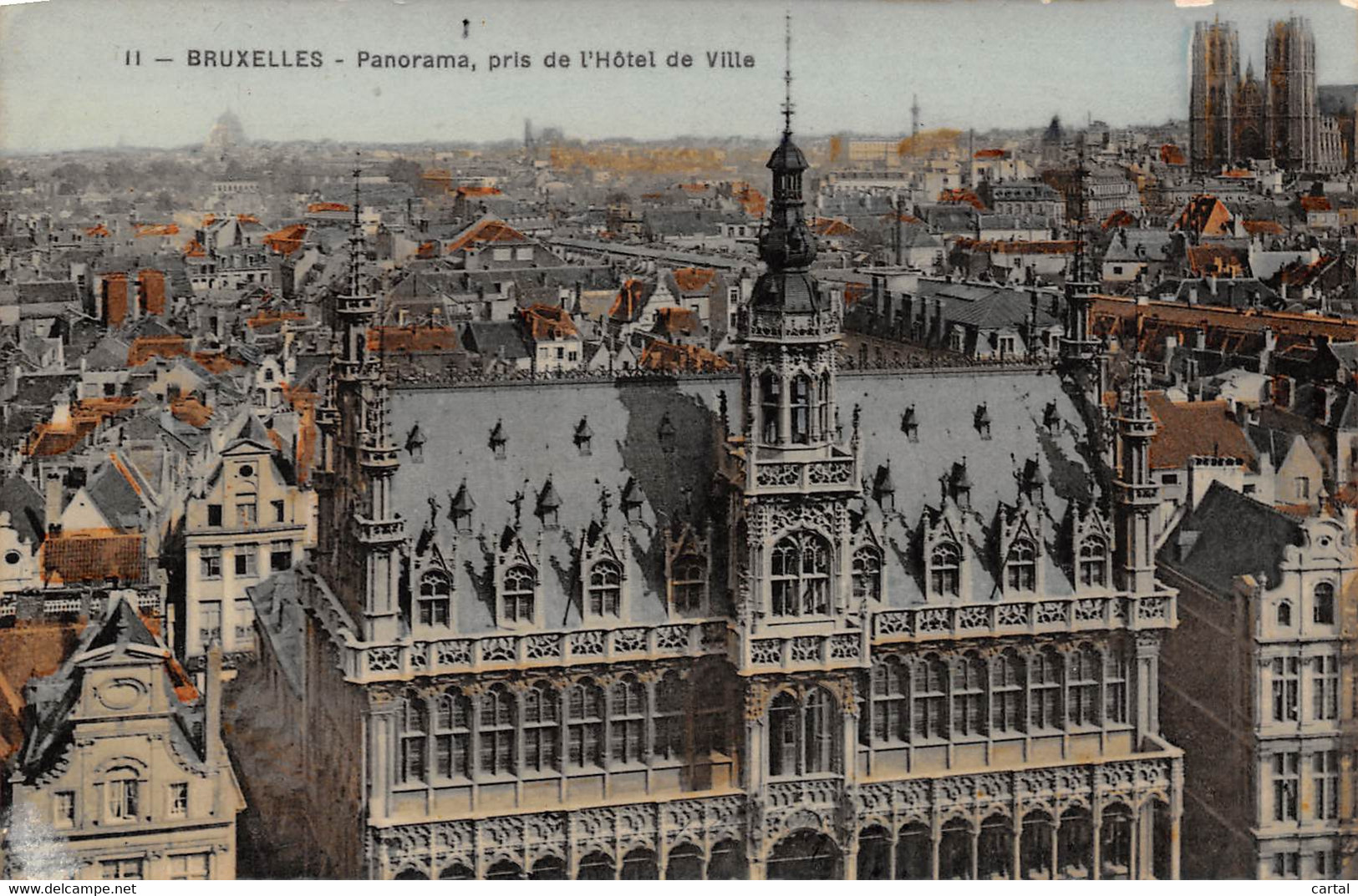 BRUXELLES - Panorama, Pris De L'Hôtel De Ville - Panoramische Zichten, Meerdere Zichten