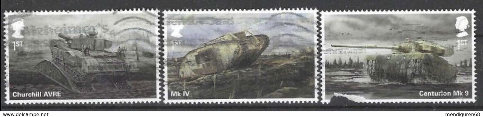 GROSSBRITANNIEN GRANDE BRETAGNE GB 2021 BRITISH ARMY VEHICLES SET 3V USED SG 4566-9+69 MI 4830-31+33 YT 5238-39+41 - Used Stamps