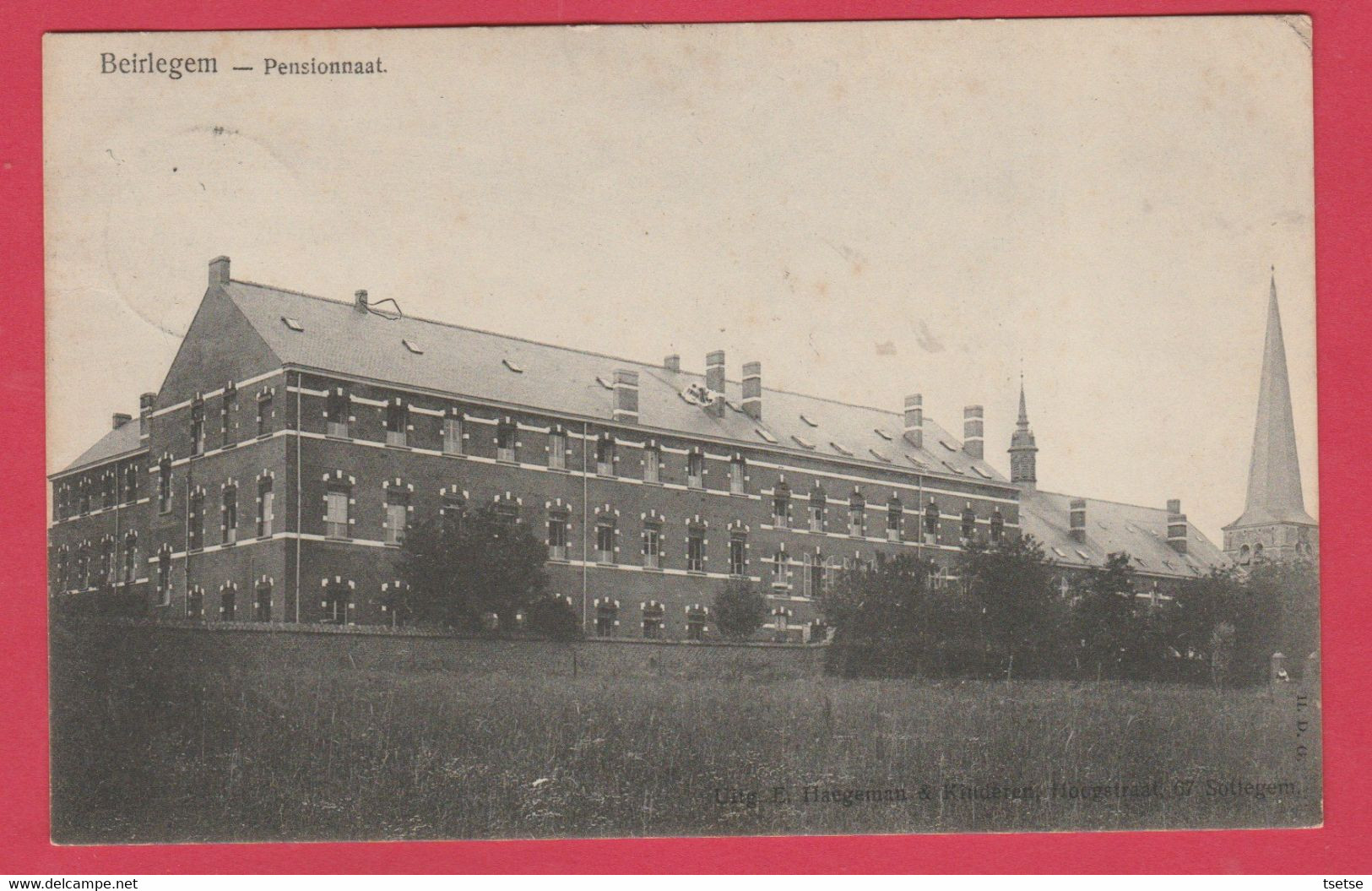 Beerlegem - Pensionnat - 1907 ( Verso Zien ) - Zwalm