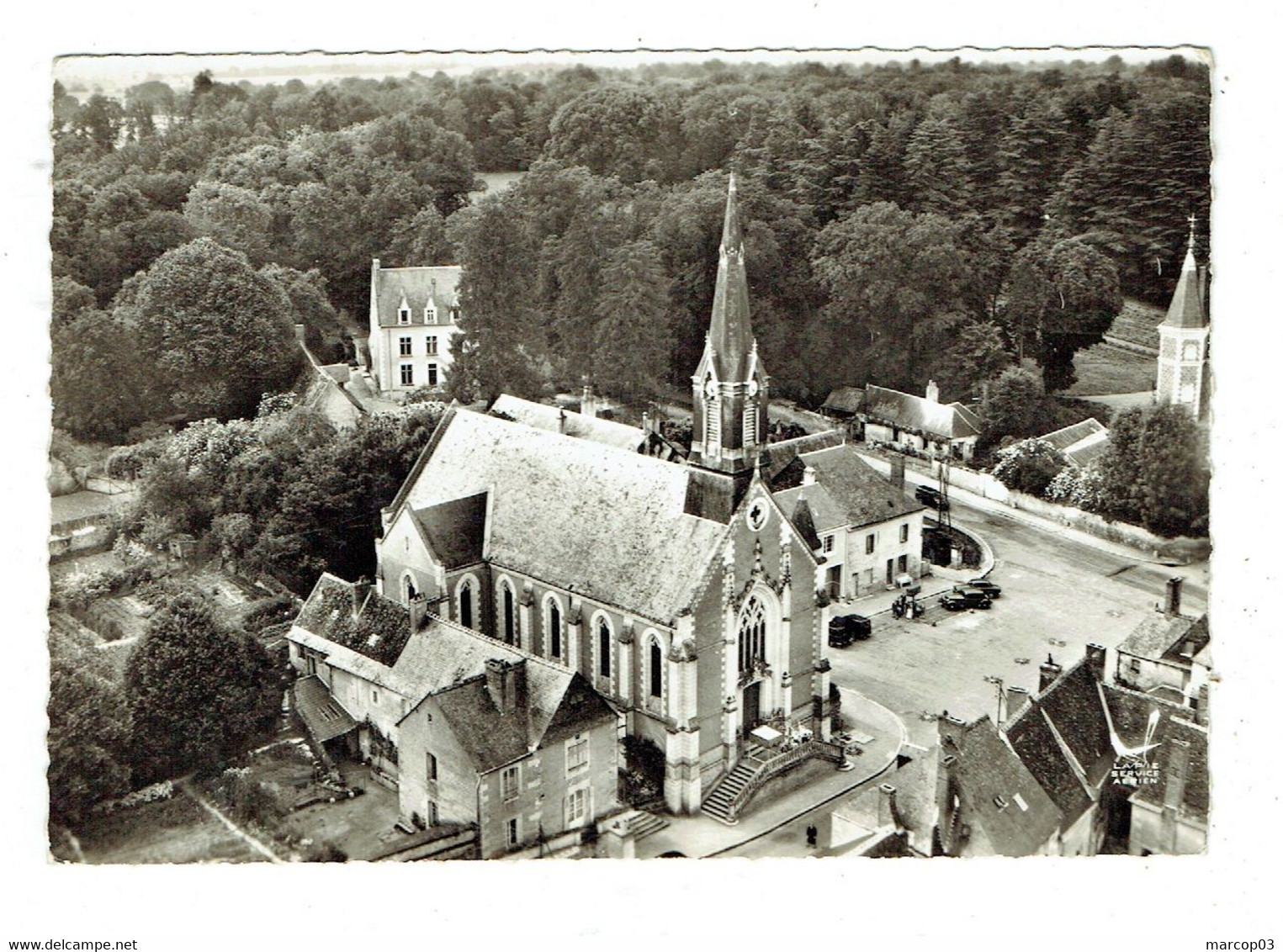 37 INDRE ET LOIRE BEAUMONT LES RONCE L'Eglise EN AVION AU DESSUS DE... Plan Peu Courant - Beaumont-la-Ronce