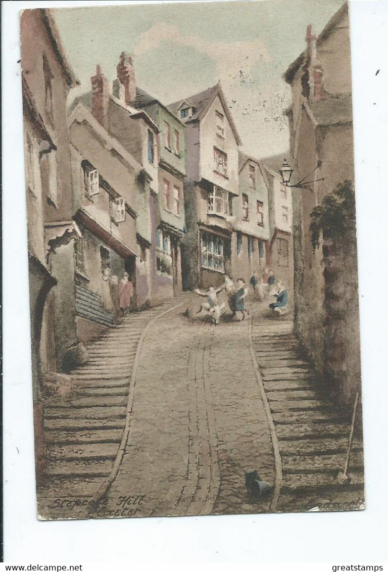 Postcard Devon Exeter .frith's Stepcote Street Posted 1911 - Exeter