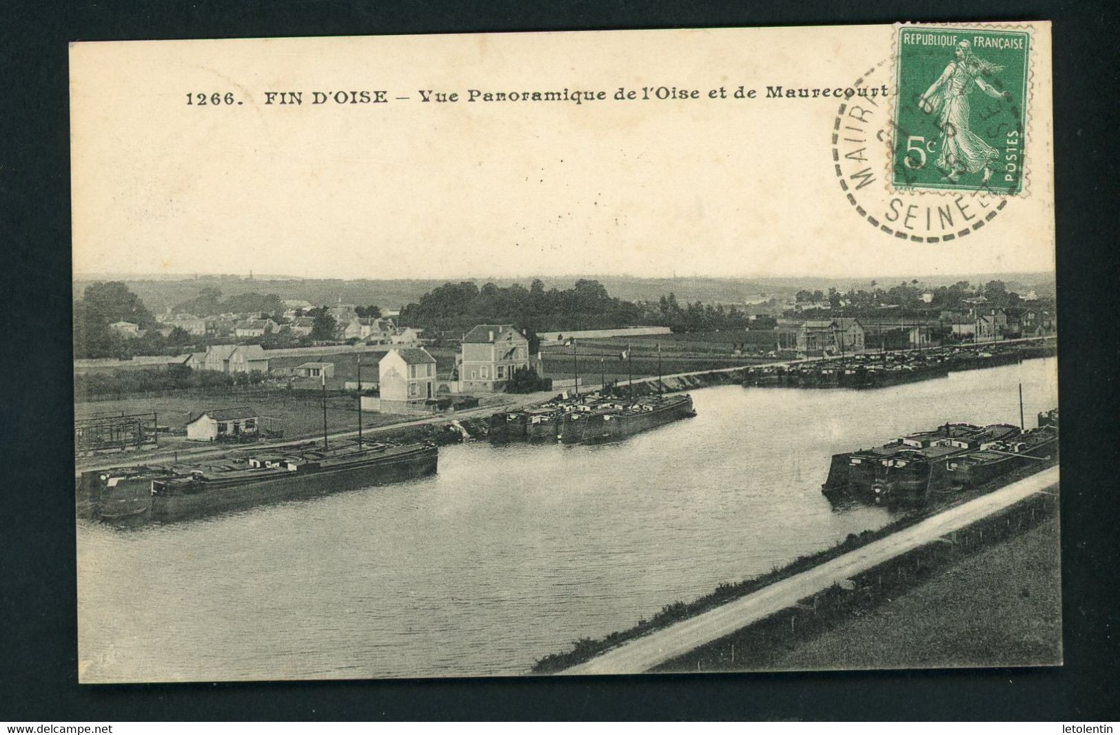 CPA: 78 - FIN D'OISE - VUE PANORAMIQUE DE L'OISE ET DE MAURECOURT - - Maurecourt