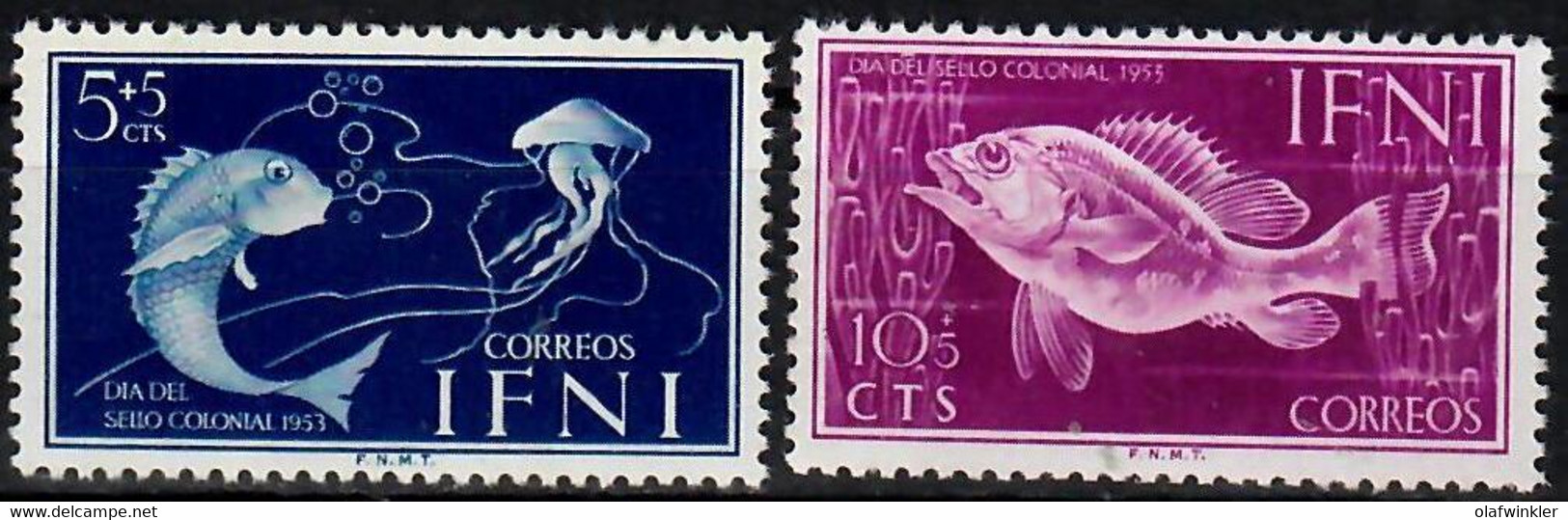 1953 Día Del Sello Ed 99-100 / Sc B15-16 / YT 73-74 / Mi 128-9 Nuovo / MNH / Neuf / Postfrisch [sm] - Ifni