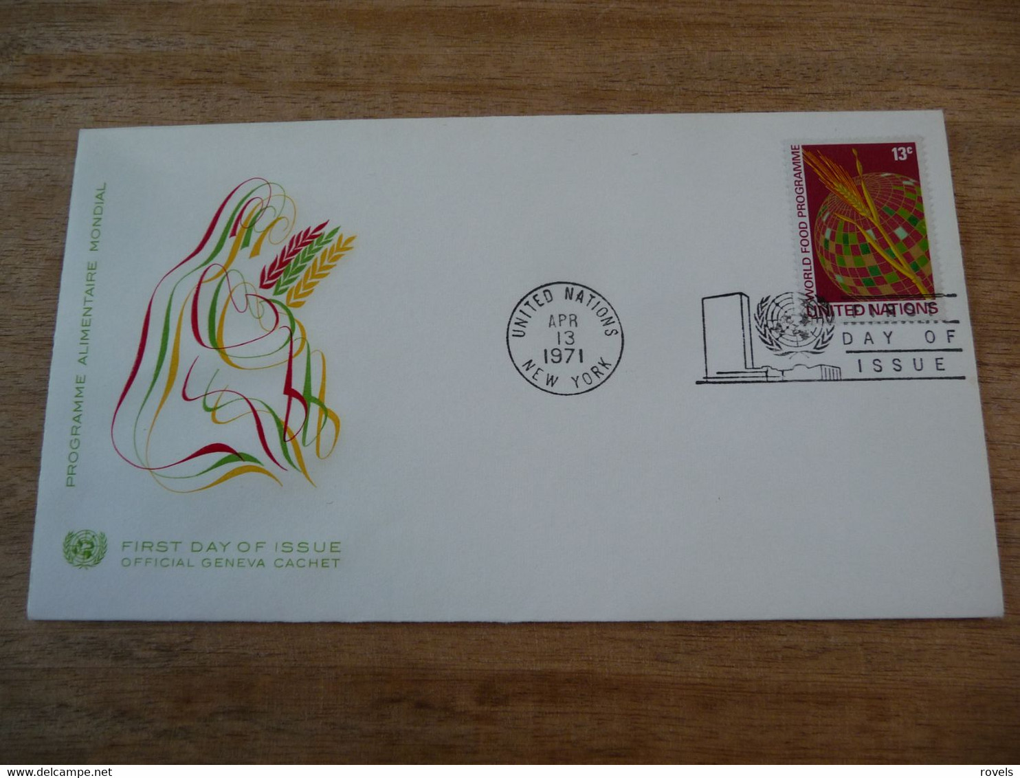 (6) UNITED NATIONS -ONU - NAZIONI UNITE - NATIONS UNIES * FDC 1972  * Programme Alimentaire Mondial - Covers & Documents