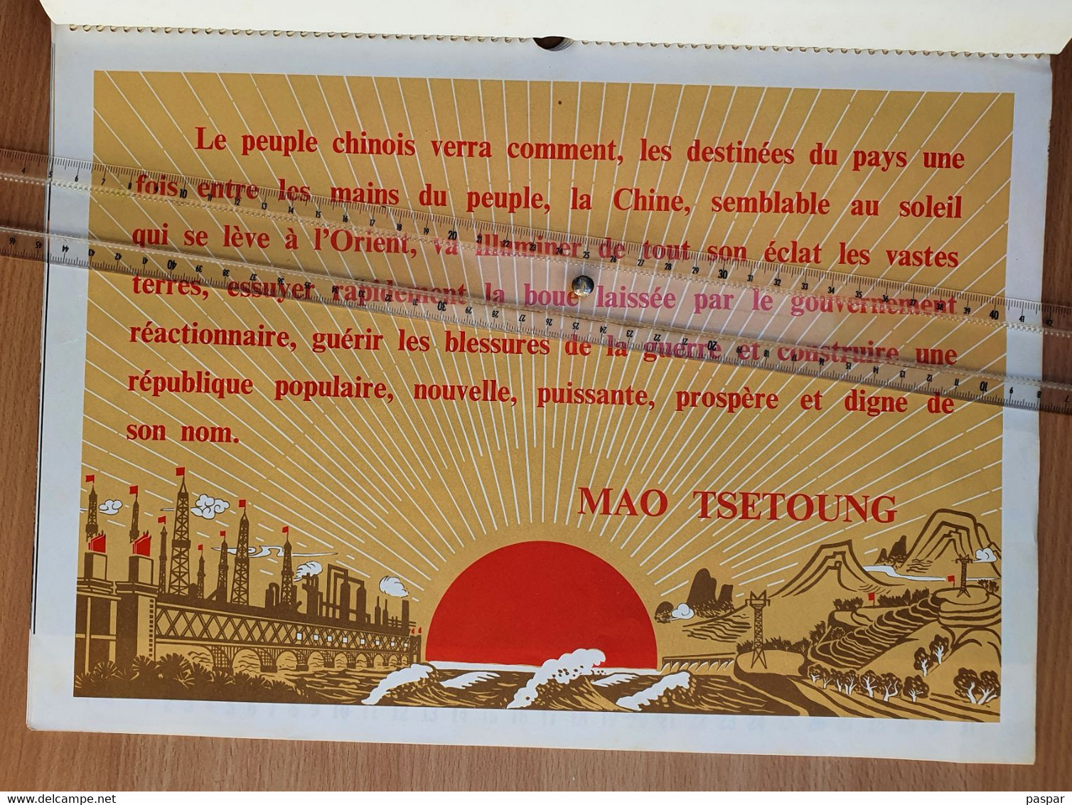 Calendrier De 1970 Chine - Propagande éditée Par La Chine - Hommage De Guozi Shudian -, Mao Tsétoung - Grand Format : 1961-70