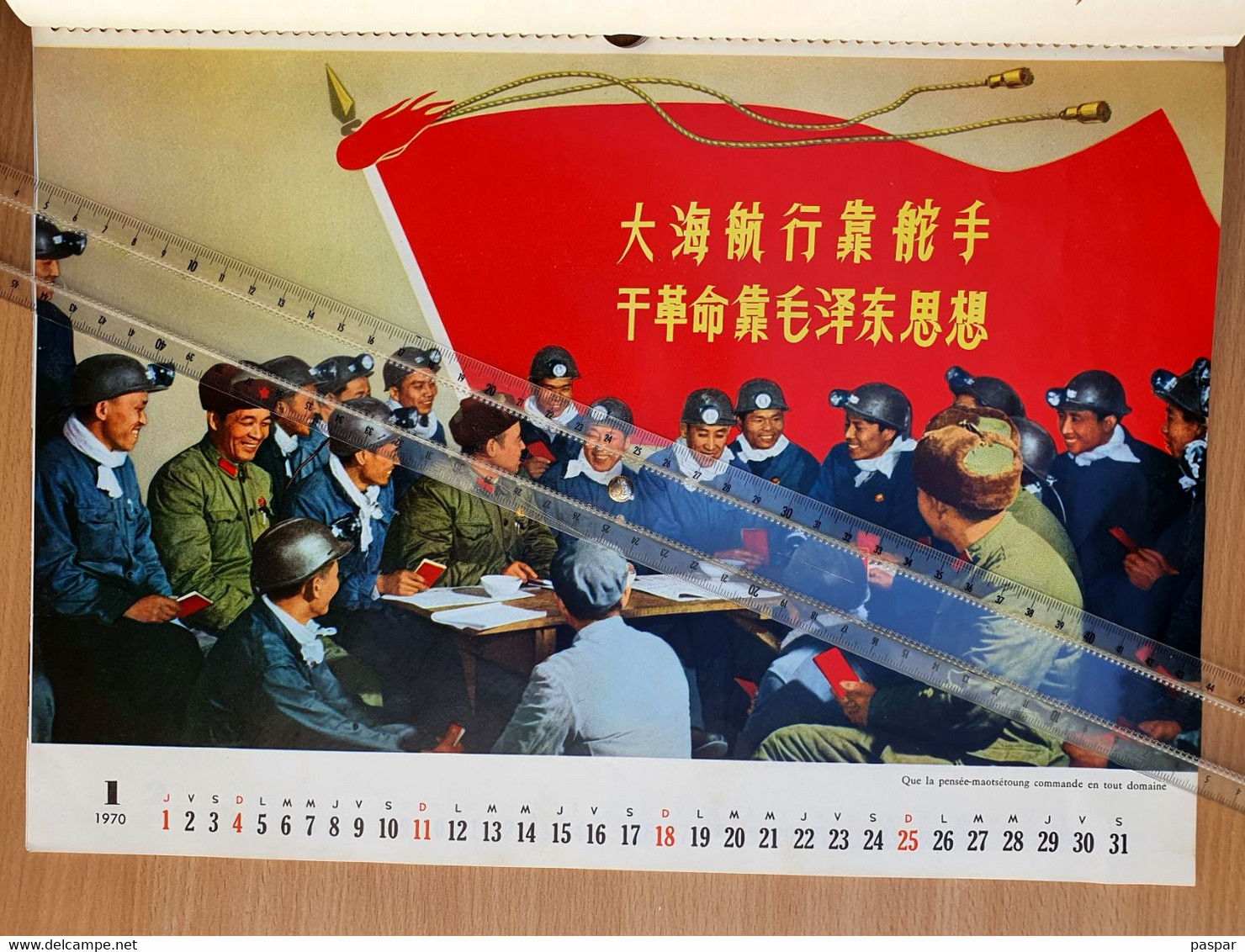Calendrier De 1970 Chine - Propagande éditée Par La Chine - Hommage De Guozi Shudian -, Mao Tsétoung - Grand Format : 1961-70