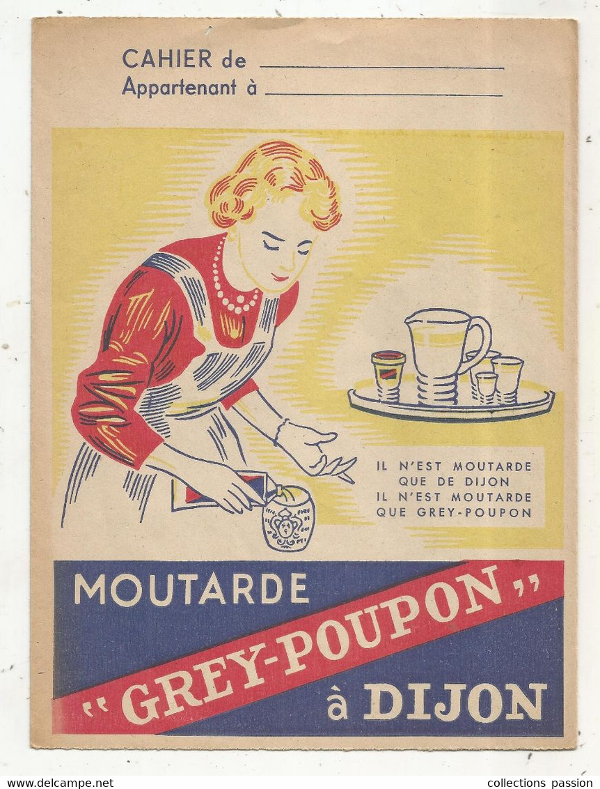 Protége Cahiers, Moutarde GREY-POUPON à DIJON ,MONCITRON, Frais Fr 1.95e - Protège-cahiers