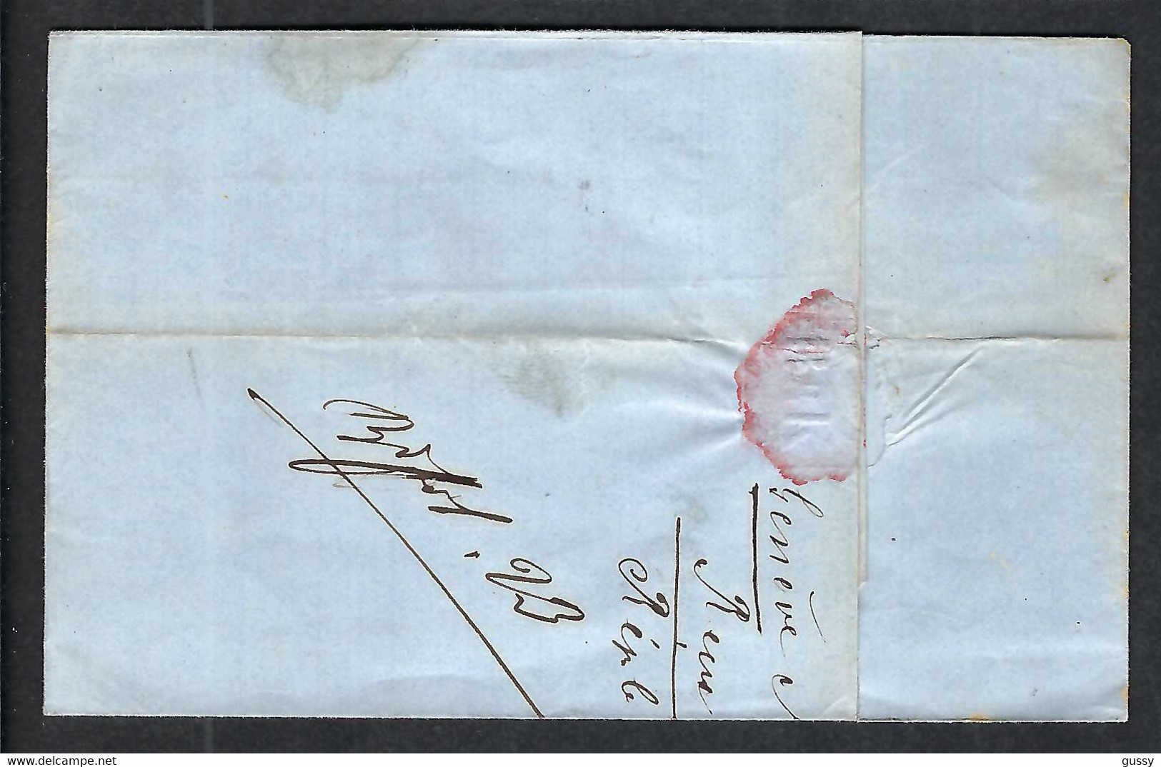 SUISSE 1863:  LSC De Genève (GE) à Thonon (Hte Savoie, France) Affr. De 40r Avec Le ZNr. 26G - Covers & Documents