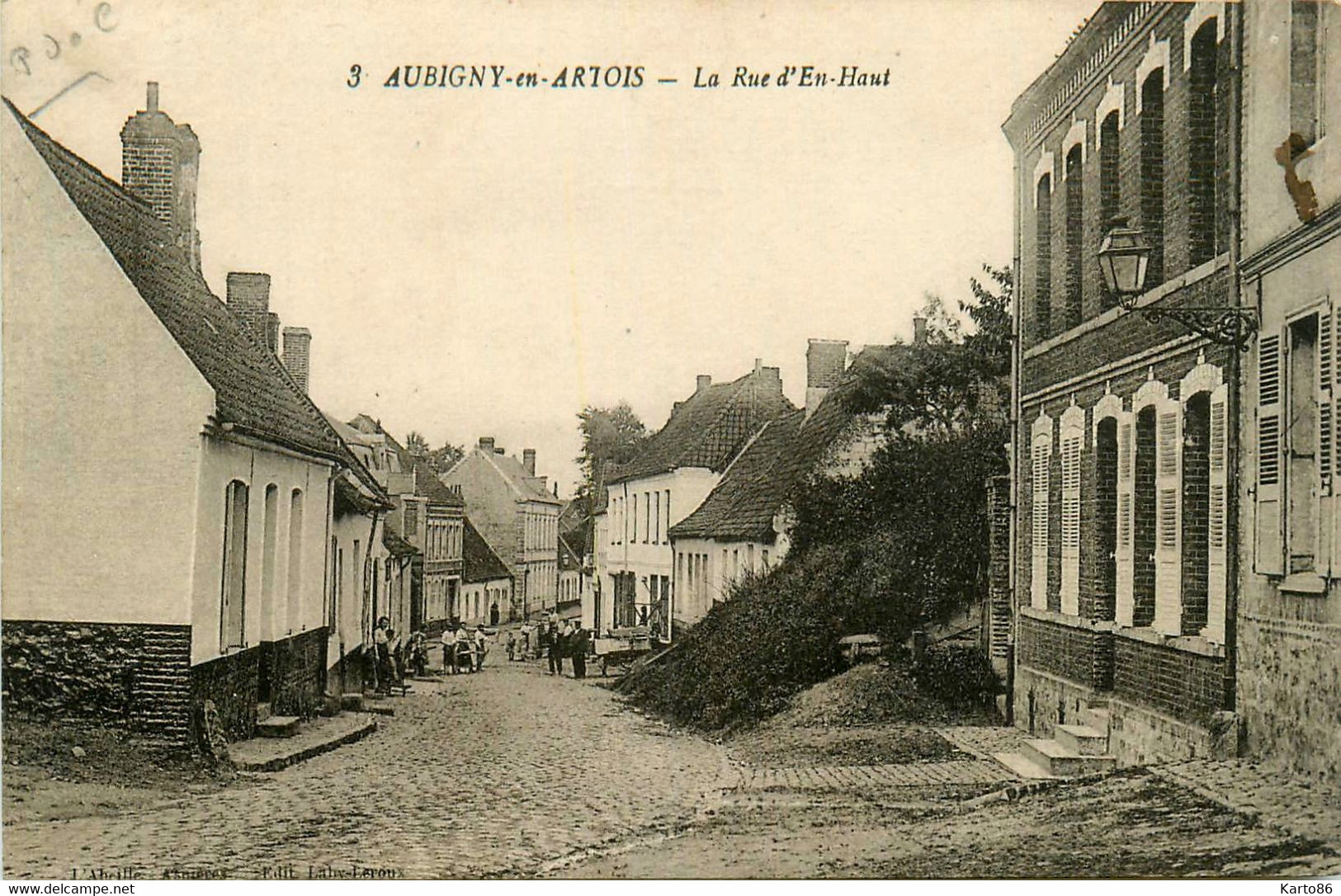 Aubigny En Artois * Vue Sur La Rue D'en Haut - Aubigny En Artois