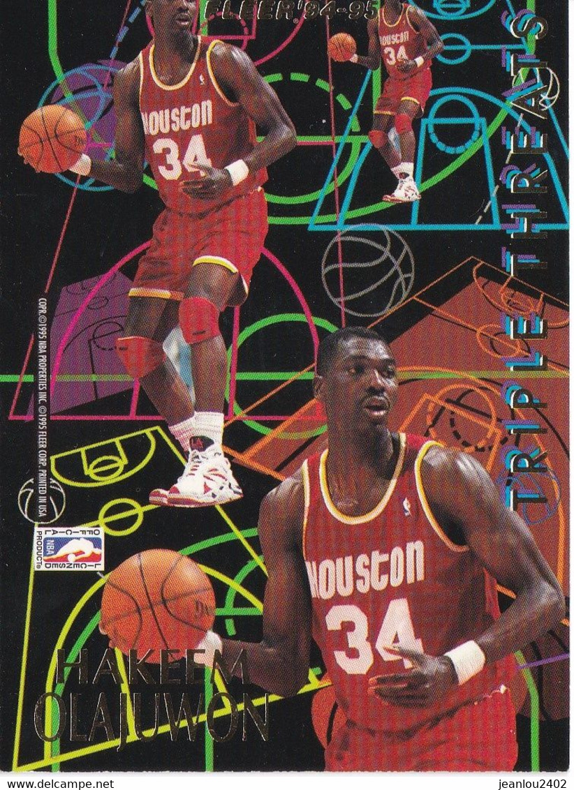 CARTE NBA - PIPPEN/OLAJUWON - 94/95 - TRIPLE THREATS - 1990-1999