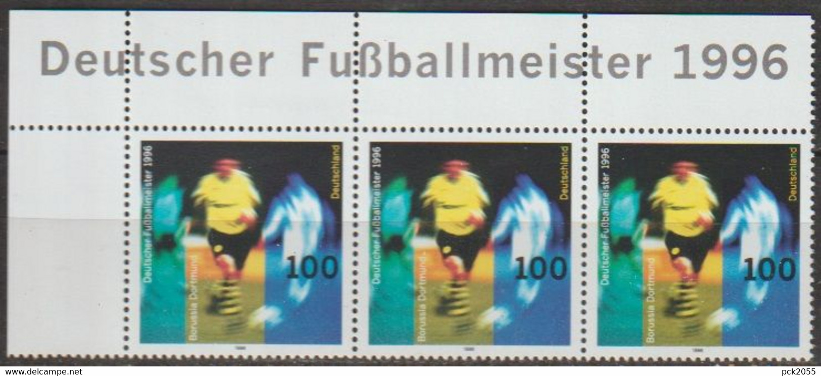 BRD 1996 MiNr.1879 3er  ** Postfrisch Deutscher Fußballmeister 1996 Borussia Dortmund (A 2698)günstige Versandkosten - Unused Stamps