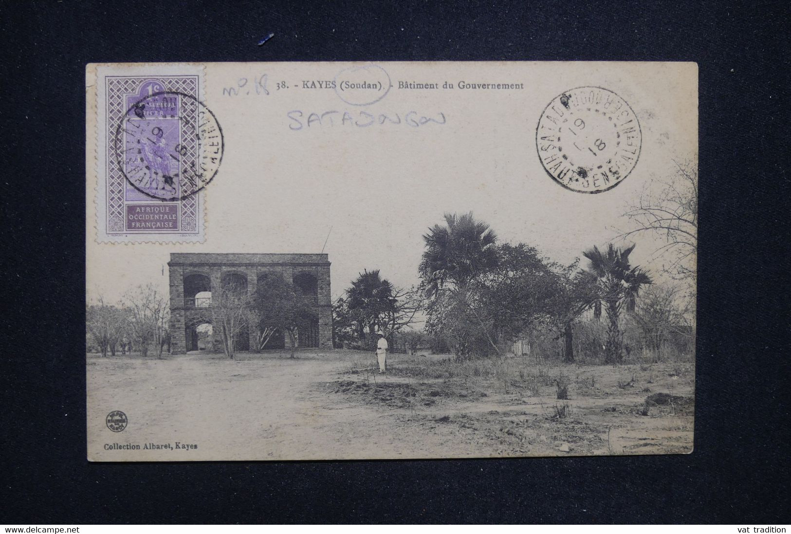 HAUT SÉNÉGAL ET NIGER - Affranchissement De Satadougou Sur Carte Postale De Kayes En 1918 - L 130335 - Briefe U. Dokumente