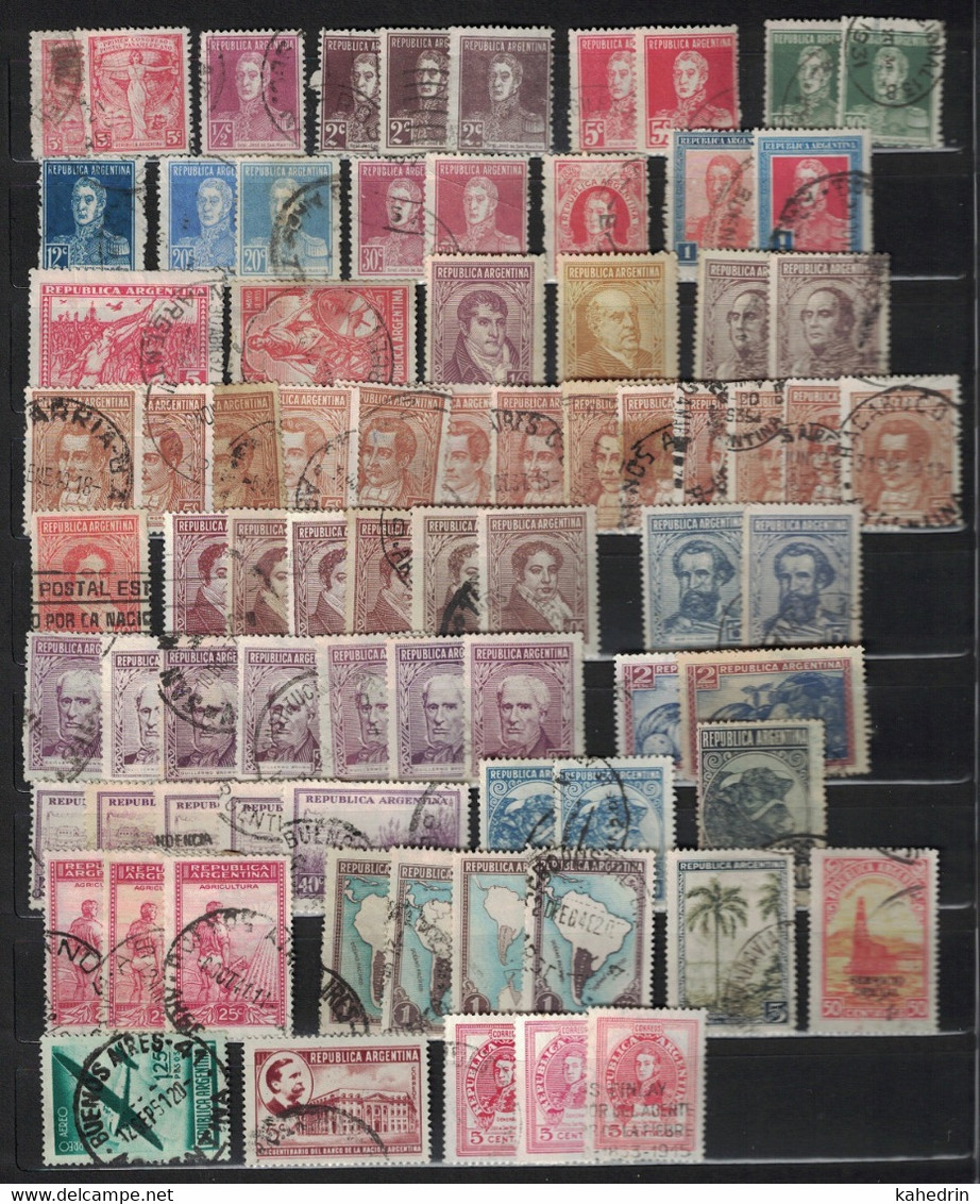 Argentina Through The Years, More Than 300 Stamps, Unsorted, Mostly Used - Collezioni & Lotti