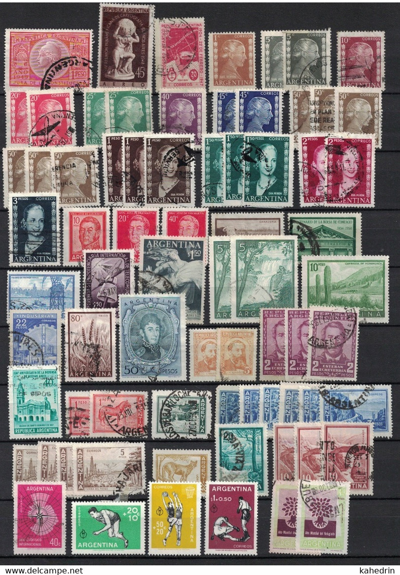 Argentina Through The Years, More Than 300 Stamps, Unsorted, Mostly Used - Colecciones & Series