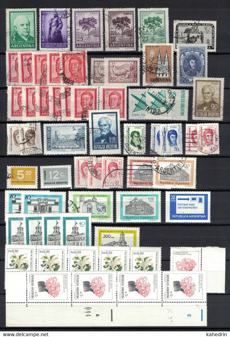 Argentina Through The Years, More Than 300 Stamps, Unsorted, Mostly Used - Collections, Lots & Series