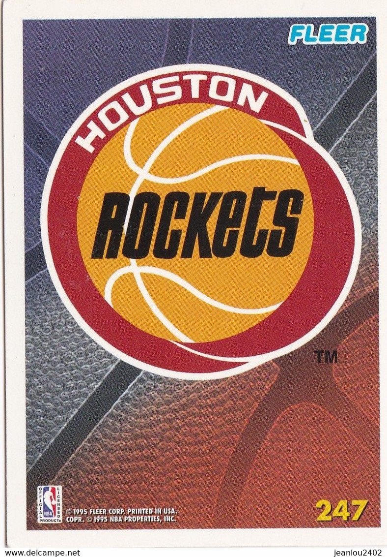 CARTE NBA 247 - HOUSTON ROCKETS  - 95/96 - 1990-1999