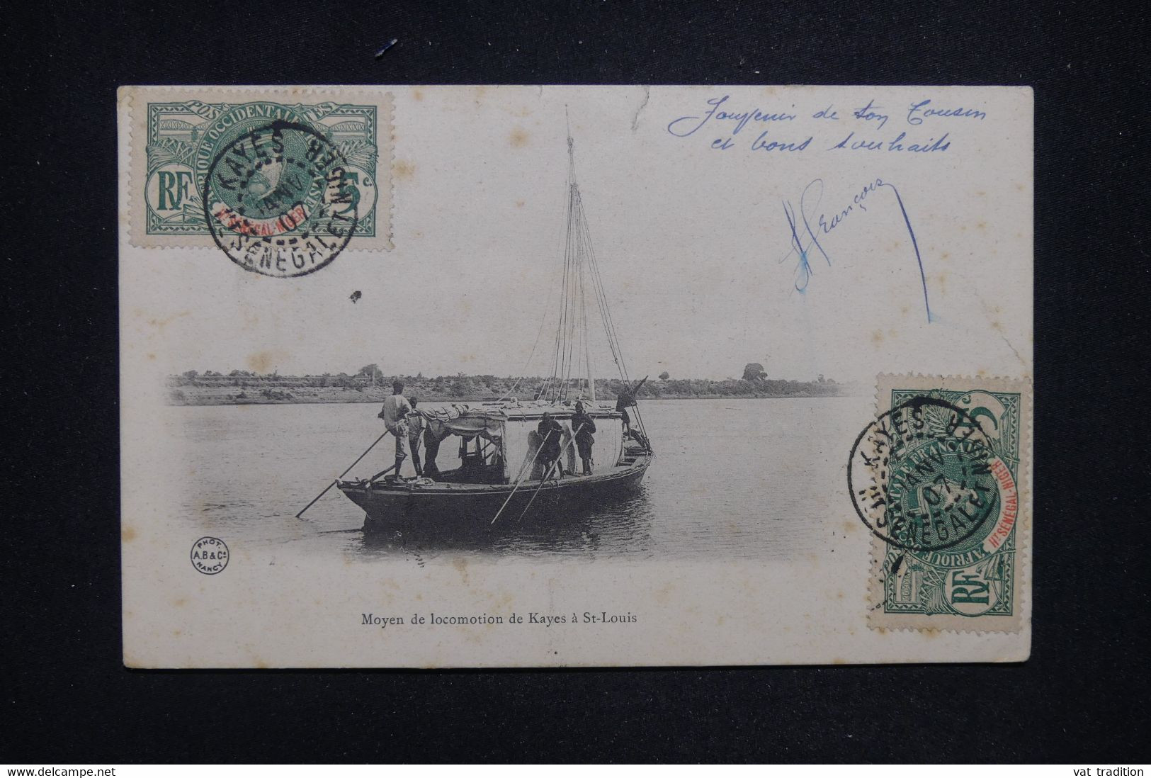 HAUT SÉNÉGAL ET NIGER - Affranchissement De Kayes Sur Carte Postale En 1907 Pour La France  - L 130338 - Briefe U. Dokumente