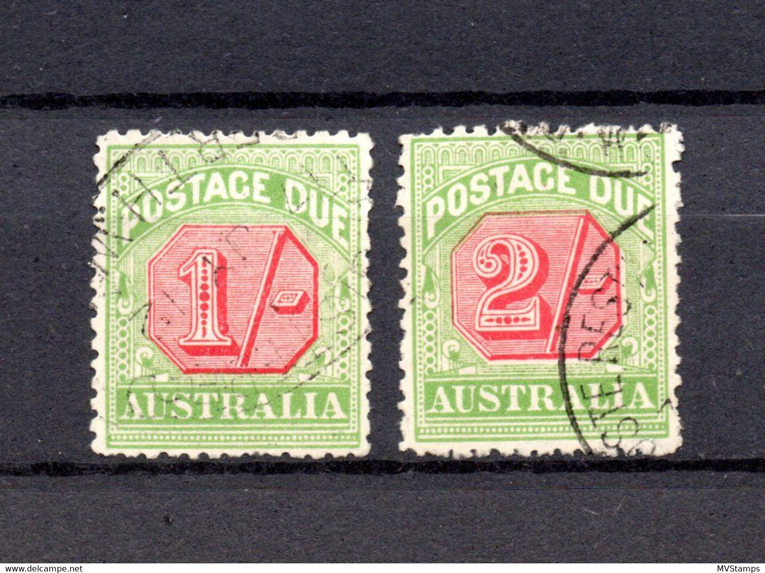 Australia 1909 Postage Due/Tax Shilling Stamps  (Michel 37/38) Nice Used - Segnatasse