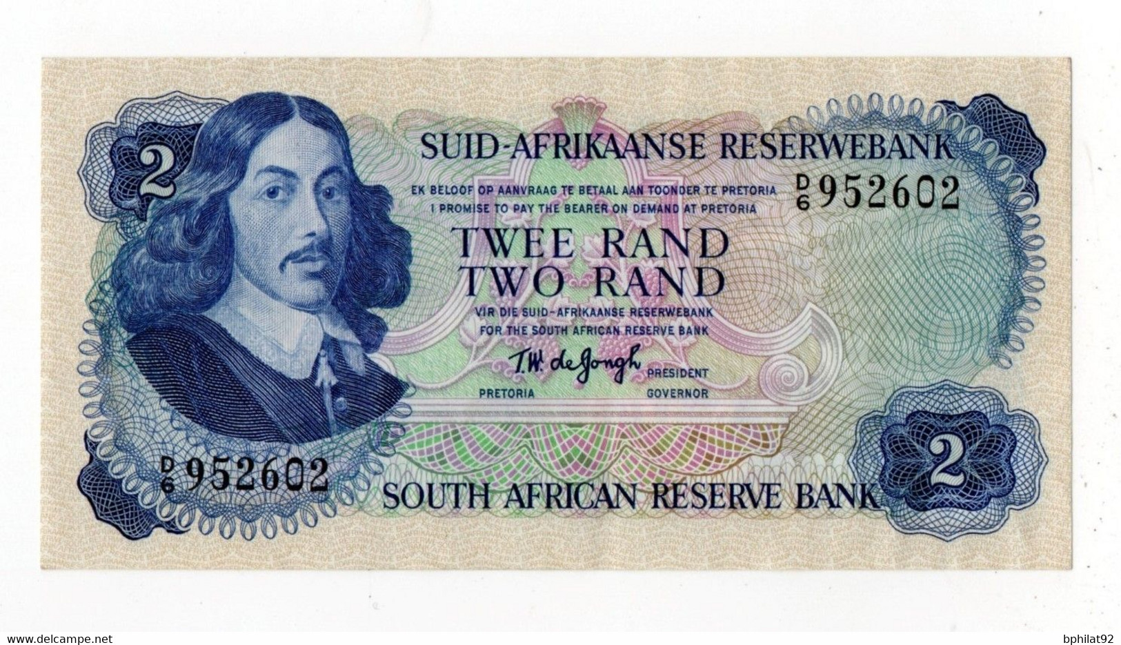 !!! PRIX FIXE : AFRIQUE DU SUD, BILLET DE 2 RAND TBE - South Africa