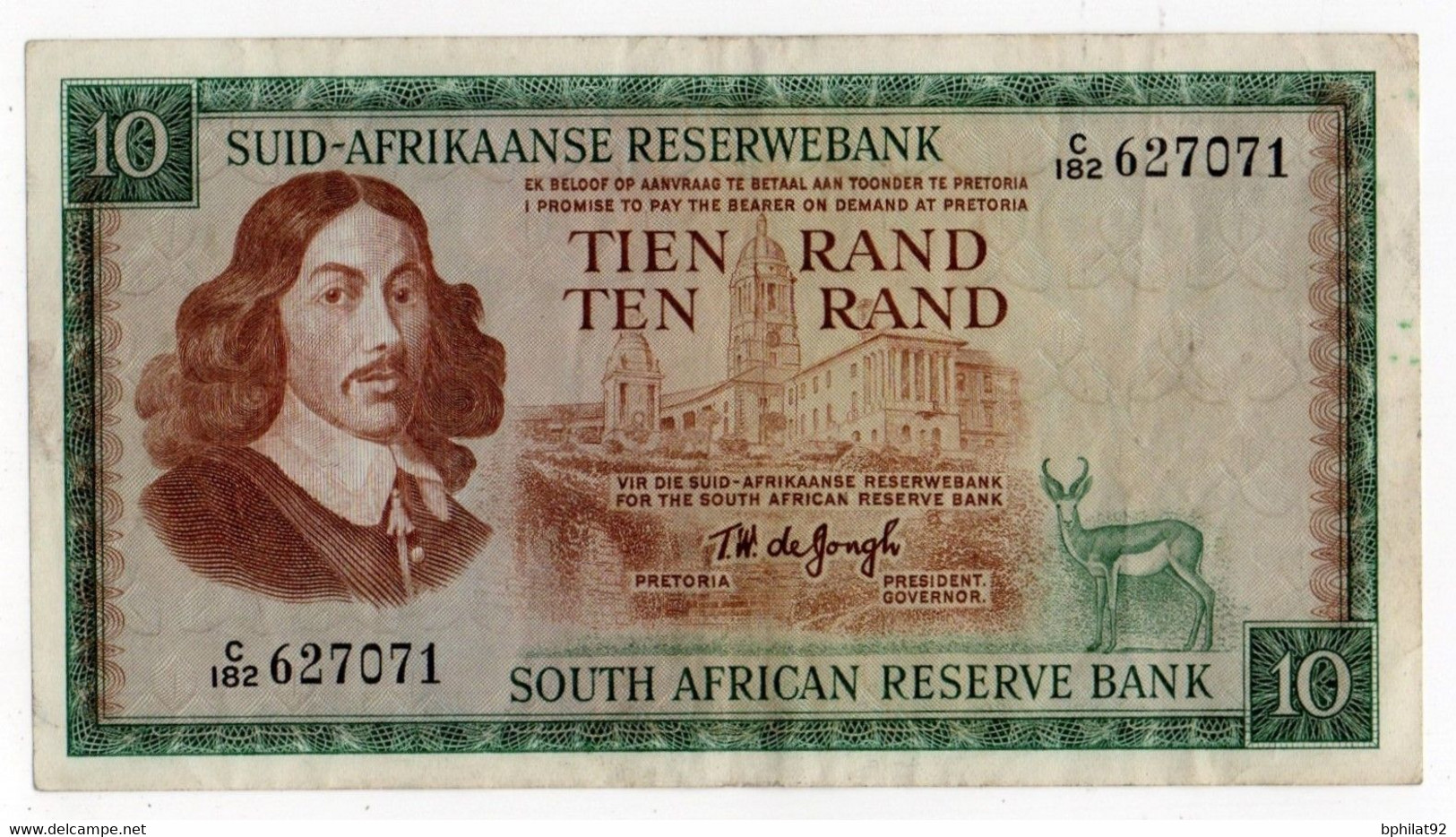 !!! AFRIQUE DU SUD, BILLET DE 10 RAND TBE - Afrique Du Sud