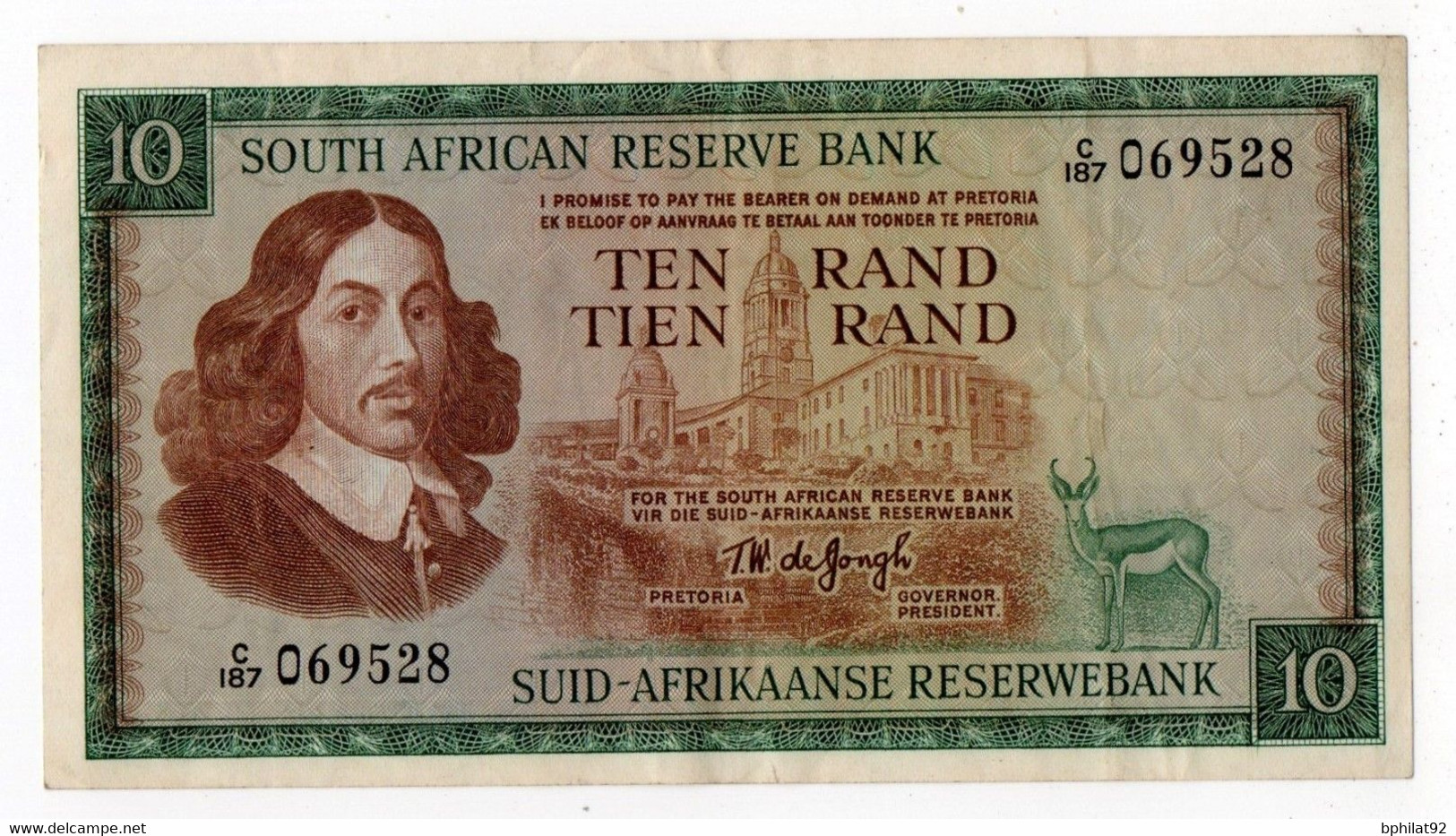 !!! AFRIQUE DU SUD, BILLET DE 10 RAND TBE - Afrique Du Sud