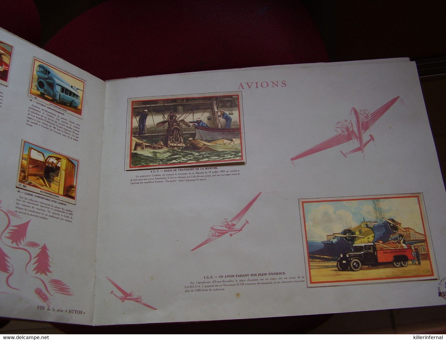 Album Chromos Images Vignettes Chocolat Jacques  *** Autos - Avions - Marine De Guerre *** Année 30/40 - Album & Cataloghi