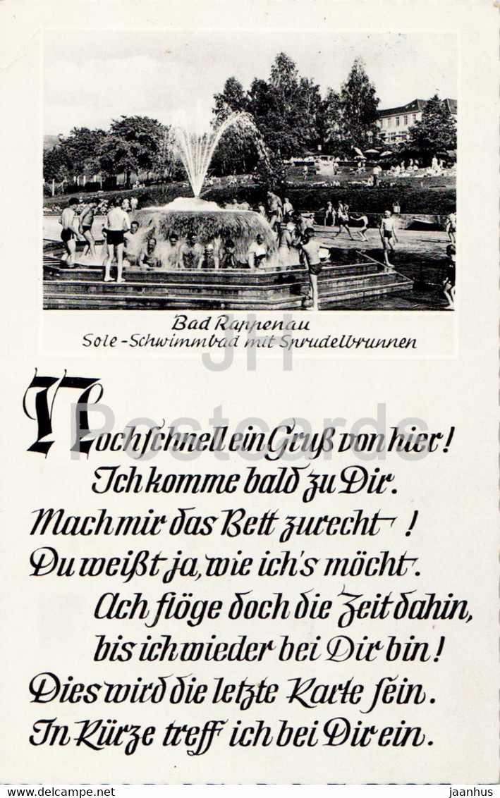 Bad Rappenau - Sole Schwimmbad Mit Sprudelbrunnen - 1962 - Germany - Used - Bad Rappenau