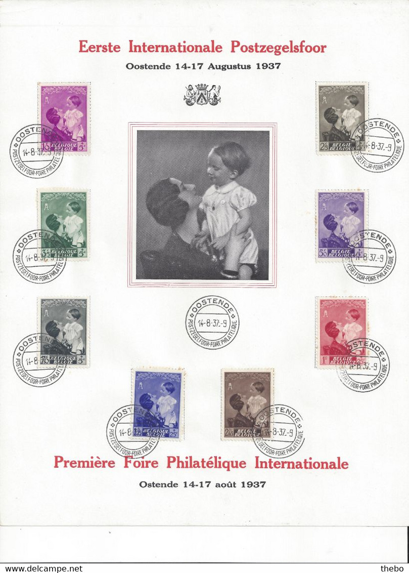 Oostende Postzegelfoor Ostende Foire Philatélique 1937 Belgique Belgie - Folettos De Lujo [LX]